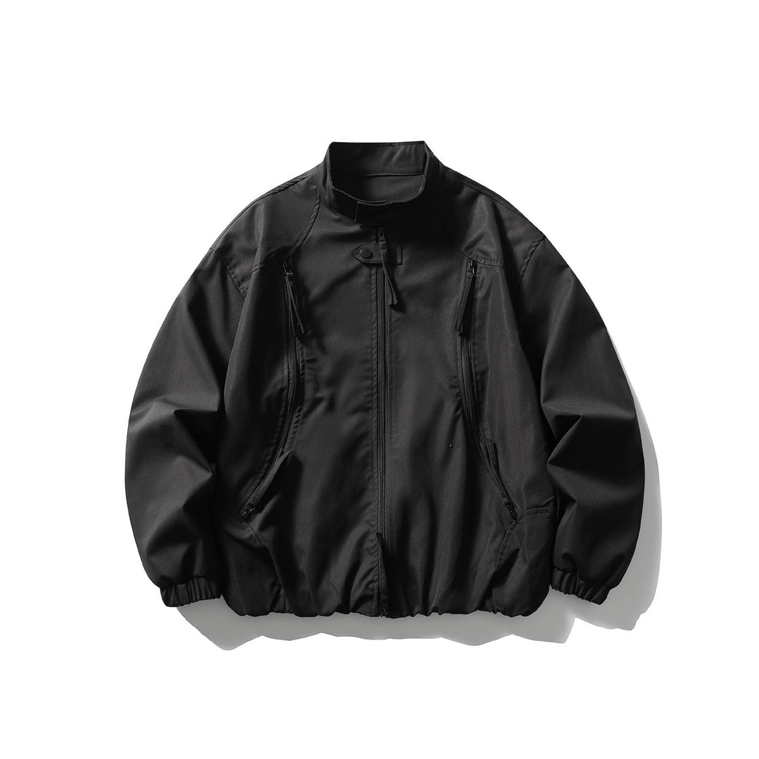 Herren Leichte Utility-Bomberjacke mit Stehkragen Nord Taschen