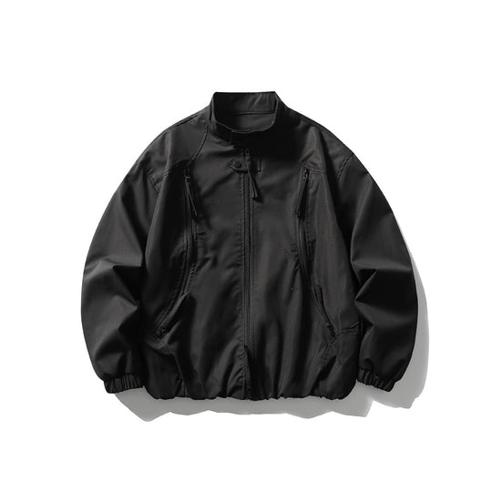 Herren Leichte Utility-Bomberjacke mit Stehkragen Nord Taschen