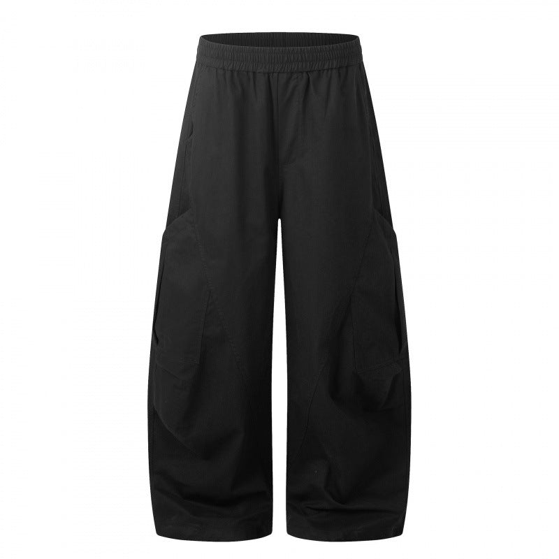 Damen Weite Cargo-Culotte-Hose mit elastischem Bund und multifunktionalen Aufsatztaschen Nord Taschen
