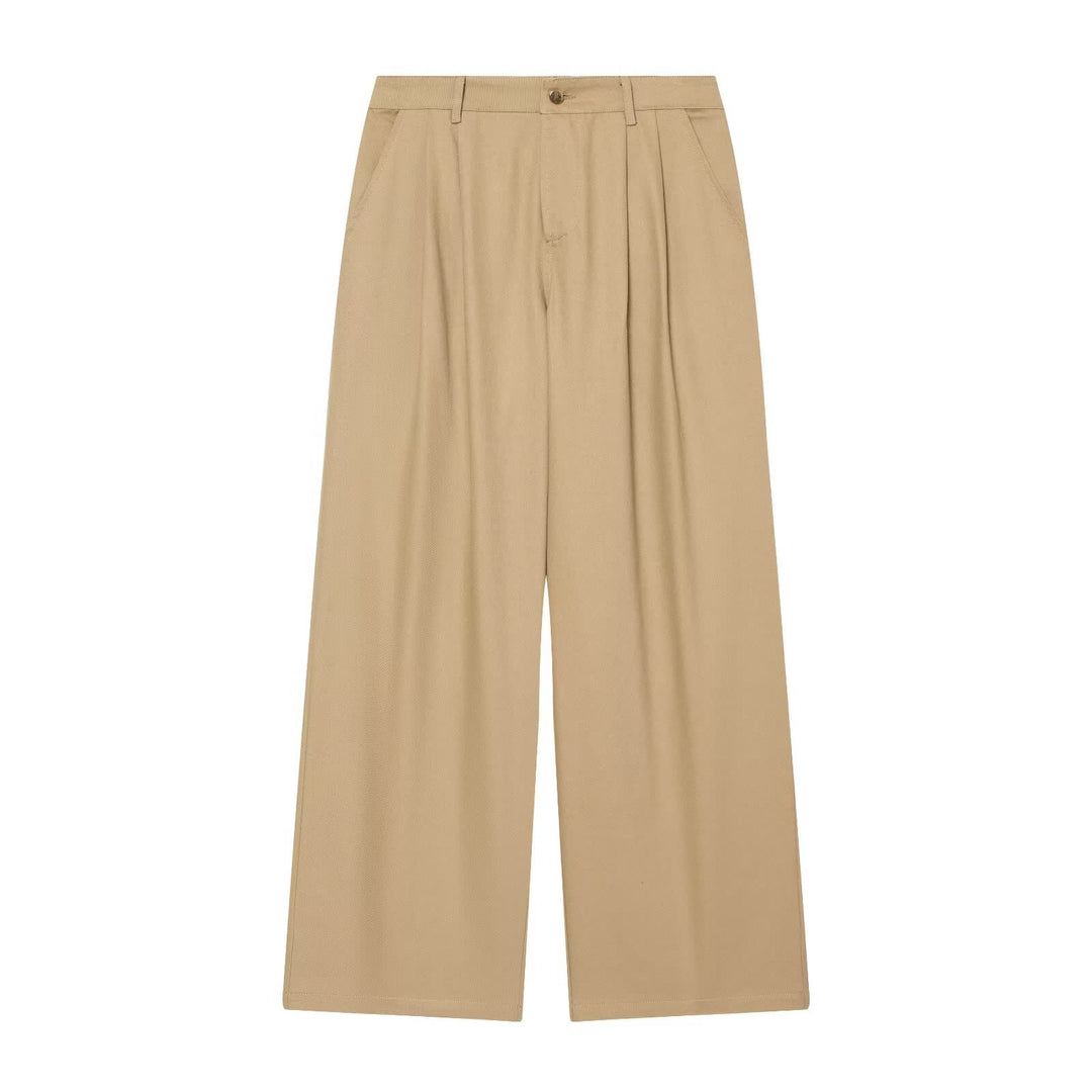 Damen Weite Culotte-Hose mit Bundfalten, Gürtelschlaufen und seitlichen Eingrifftaschen Nord Taschen