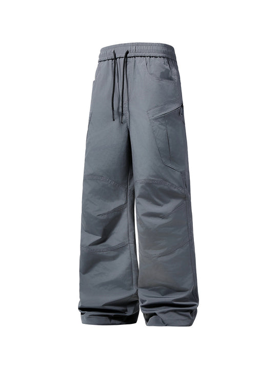 Herren Weite technische Cargohose mit elastischem Bund und schräger Reißverschlusstasche Nord Taschen