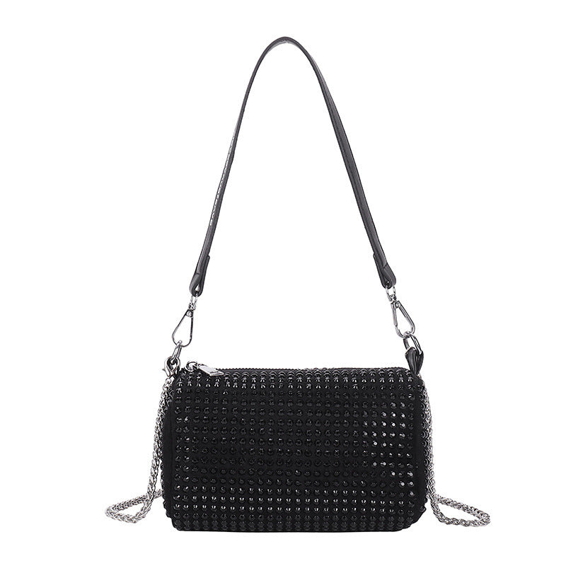 Damen Glamouröse Umhängetasche mit funkelnden Rhinestone-Akzenten Nord Taschen