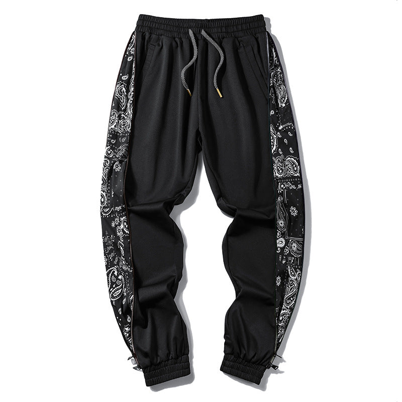 Herren Locker geschnittene Jogginghose mit Bandana-Seiteneinsätzen und elastischem Saum Nord Taschen