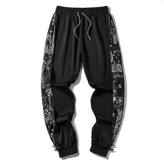 Herren Locker geschnittene Jogginghose mit Bandana-Seiteneinsätzen und elastischem Saum Nord Taschen
