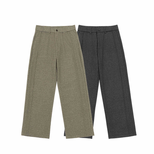 Damen Weite Bundfaltenhose aus Sweatstoff mit hoher Taille und Bügelfalte Nord Taschen