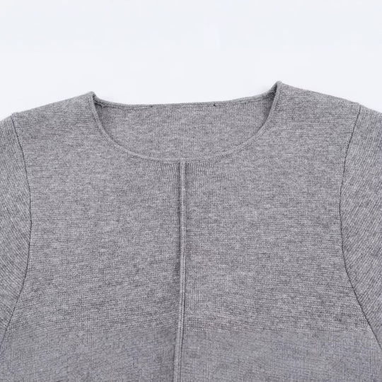 Damen Feinstrick-Pullover mit Tunnelzug‑Taillenband und Ballonärmeln Nord Taschen