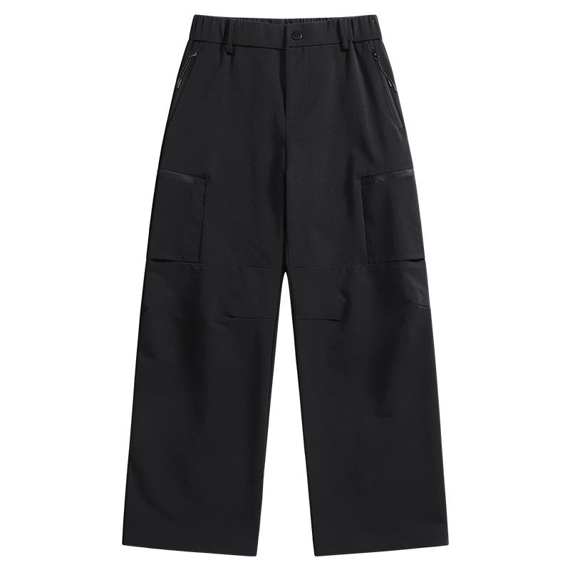 Herren Technische Utility-Cargo-Hose mit weitem Bein, elastischem Bund & Reißverschlusstaschen Nord Taschen