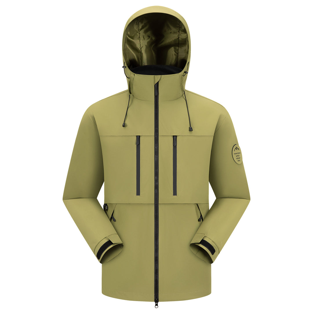 Herren Regen-Softshellparka mit längerer Silhouette, verschweißten Nähten und wasserabweisenden Reißverschlüssen Nord Taschen