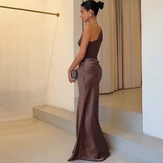Elegantes One-Shoulder Maxikleid - Vittorelli
