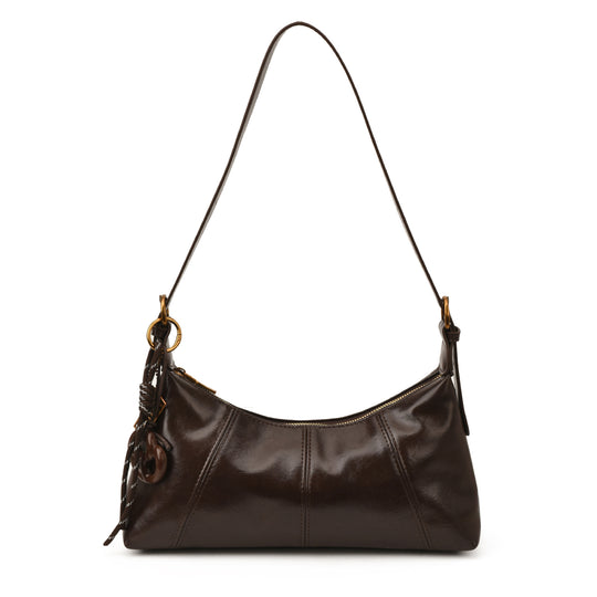 Damen elegante Hobo-Handtasche aus hochwertigem Kunstleder mit edlem Kettenanhänger Nord Taschen