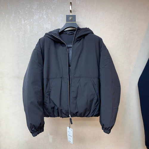 Herren Boxy-Kurzblouson mit Kapuze, elastischem Saum und verdecktem Reißverschluss Nord Taschen