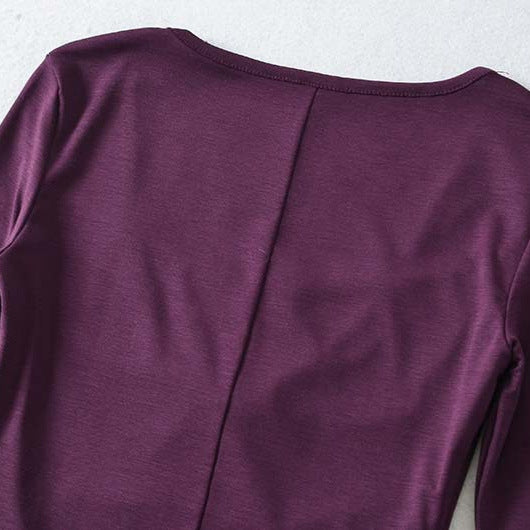 Damen Lagen‑Look Shirt mit Knotenfront, Dreiviertelärmel und integriertem Untertop Nord Taschen