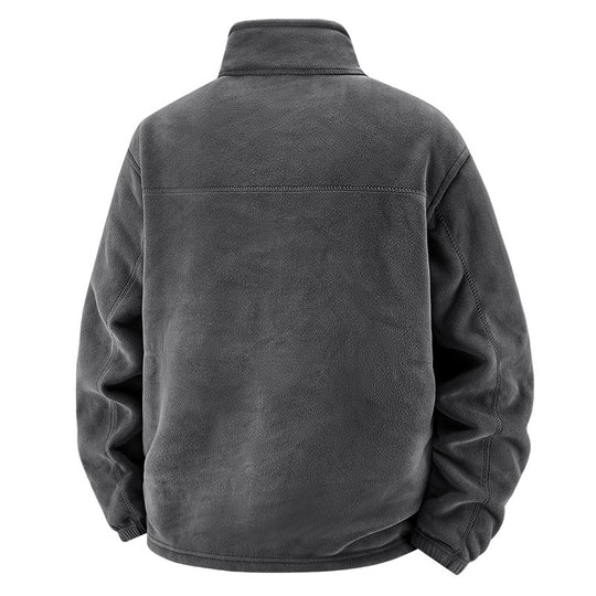 Herren Thermo-Fleece-Outdoorjacke mit Teddy-Innenfutter, Brustreißverschluss & windabweisender Oberfläche Nord Taschen