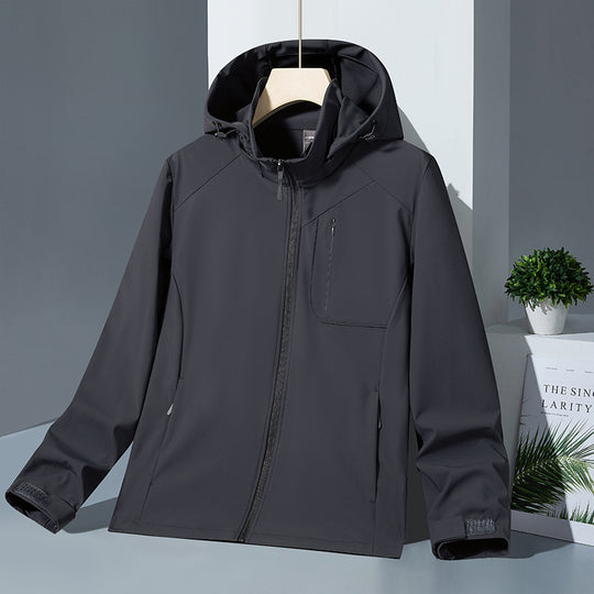 Damen Leichte Softshell-Kapuzenjacke mit wind- und wasserabweisender Membran und Brust-Reißverschlusstasche Nord Taschen