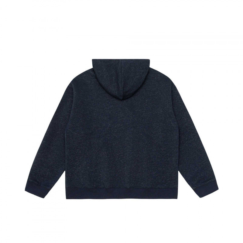 Unisex Kapuzen-Halbzip-Sweatshirt mit Kängurutasche und Rippbündchen Nord Taschen