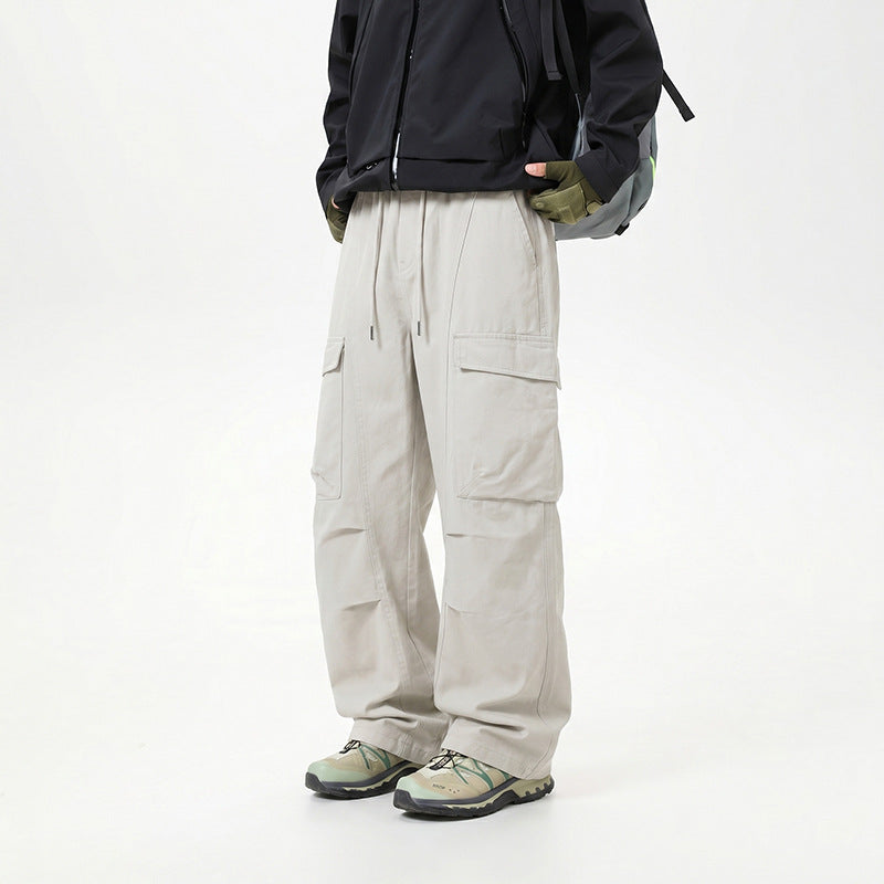 Herren Baggy-Cargo-Hose mit tiefem Schritt, Oversized-Silhouette und aufgesetzten Utility-Taschen Nord Taschen