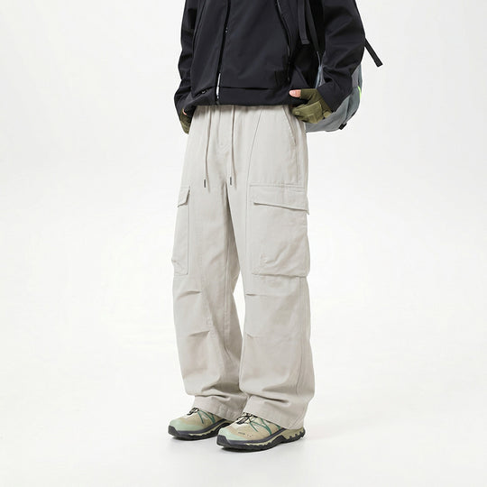 Herren Baggy-Cargo-Hose mit tiefem Schritt, Oversized-Silhouette und aufgesetzten Utility-Taschen Nord Taschen