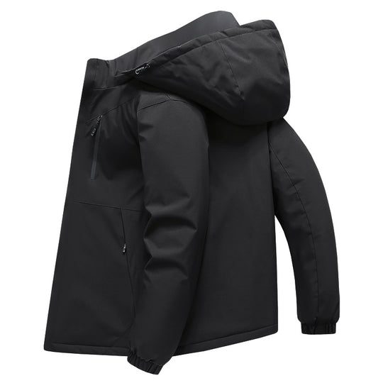 Herren Softshell-Allwetterjacke mit wasserdichter Membran, verstellbarer Kapuze und verdeckten Reißverschlüssen Nord Taschen