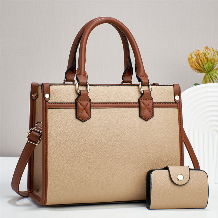 Damen elegante Handtasche mit praktischen Fächern und abnehmbarer Clutch Nord Taschen