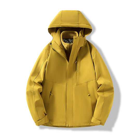 Herren Minimalistische City-Outdoorjacke mit verschweißten Nähten, verstellbarer Kapuze und Thermofutter Nord Taschen