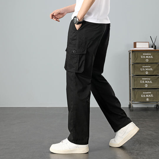 Herren Lässige Canvas-Cargohose mit großen Klappentaschen, Relaxed Fit & verstärkten Nähten Nord Taschen