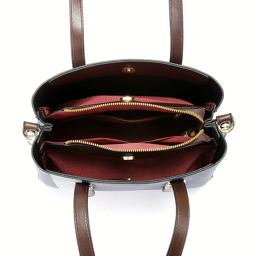 Damen Designer Handtasche mit stilvollem Karomuster und verstellbarem Schulterriemen Nord Taschen