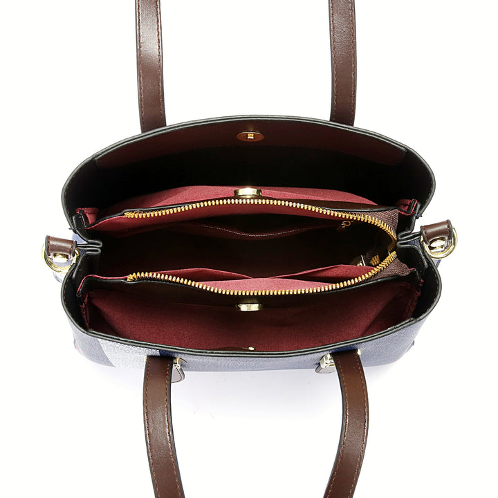 Damen Designer Handtasche mit stilvollem Karomuster und verstellbarem Schulterriemen Nord Taschen