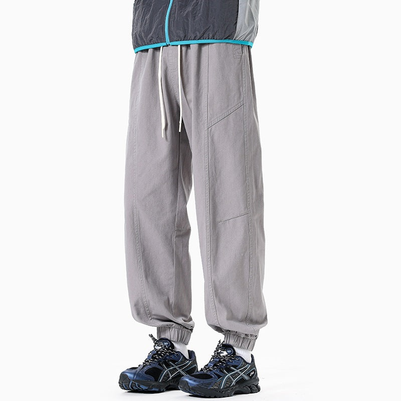 Herren Oversized Utility-Jogginghose aus robustem Baumwollmix mit Kordelbund, seitlichen Cargo‑Taschen & gerippten Bündchen Nord Taschen