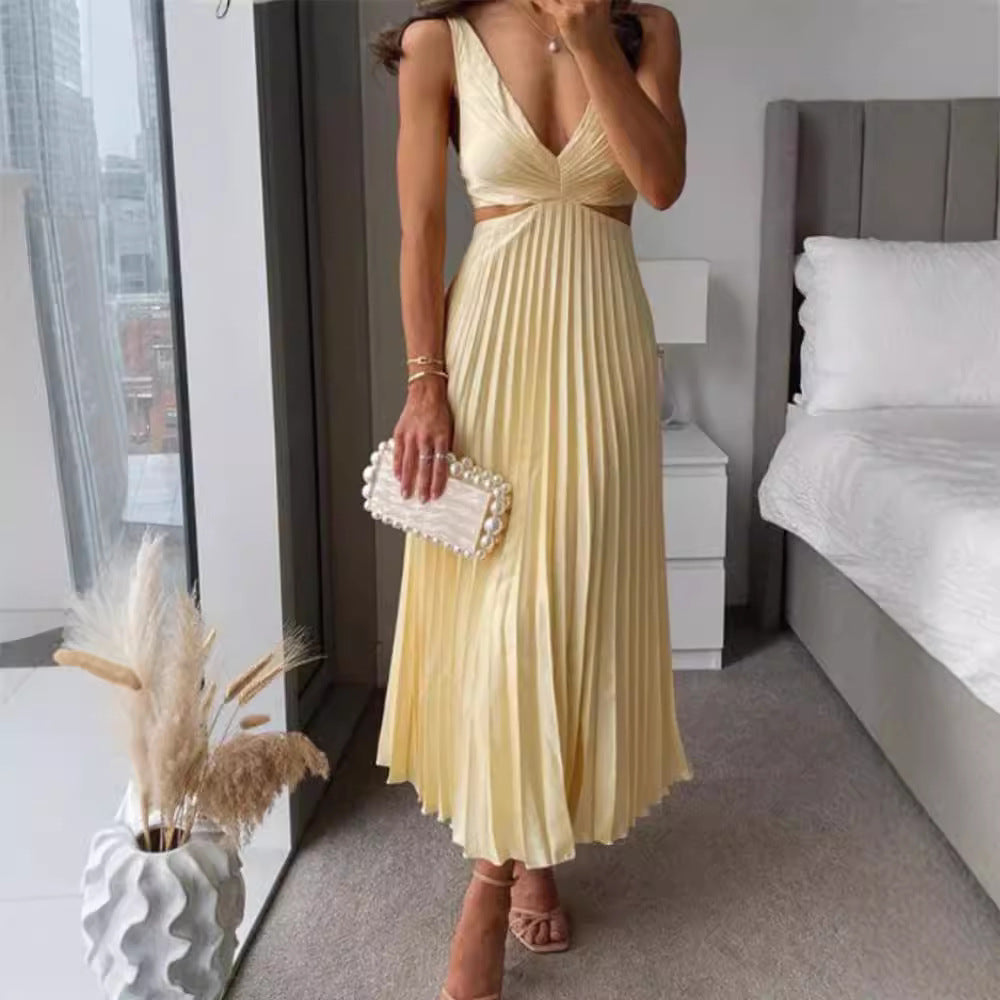 Damen Elegant gefaltetes Abendkleid