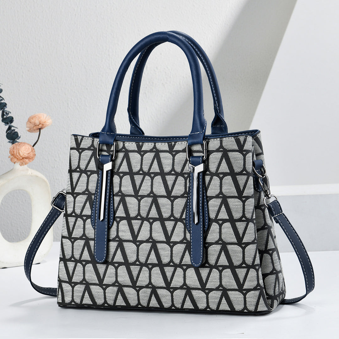 Damen Handtasche mit modernem Geometrie-Design und abnehmbarem Schulterriemen Nord Taschen