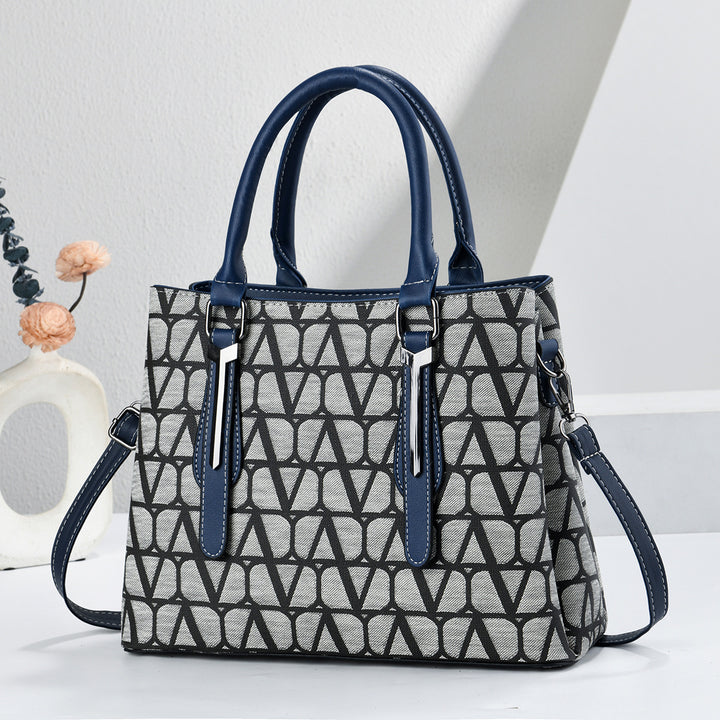 Damen Handtasche mit modernem Geometrie-Design und abnehmbarem Schulterriemen Nord Taschen