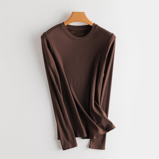 Damen Feines Ripp-Langarmshirt mit Rollkragen und Volantkanten Nord Taschen