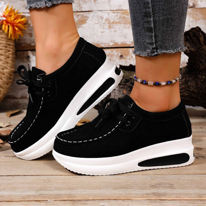 Damen nan Keil-Sneaker im Mokassin-Stil mit dämpfender Luftkissen-Plateausohle Nord Taschen