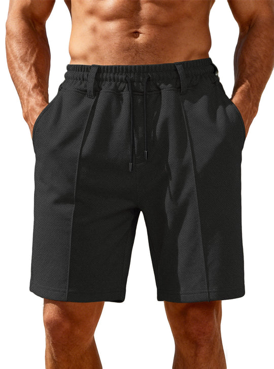 Herren nan Chino-inspirierte Relax-Shorts mit Bundfalten elastischem Tunnelzug und Eingrifftaschen Nord Taschen