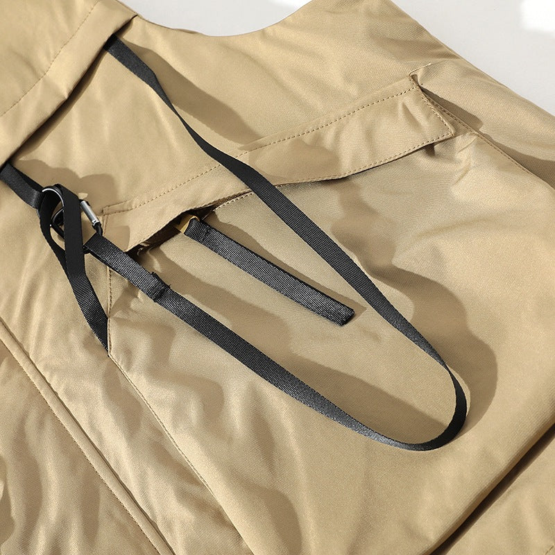 Herren funktionale Outdoor-Weste mit verstellbarem Kapuzendesign und vielseitigen Taschen Nord Taschen