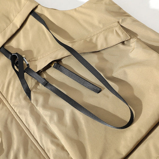 Herren funktionale Outdoor-Weste mit verstellbarem Kapuzendesign und vielseitigen Taschen Nord Taschen