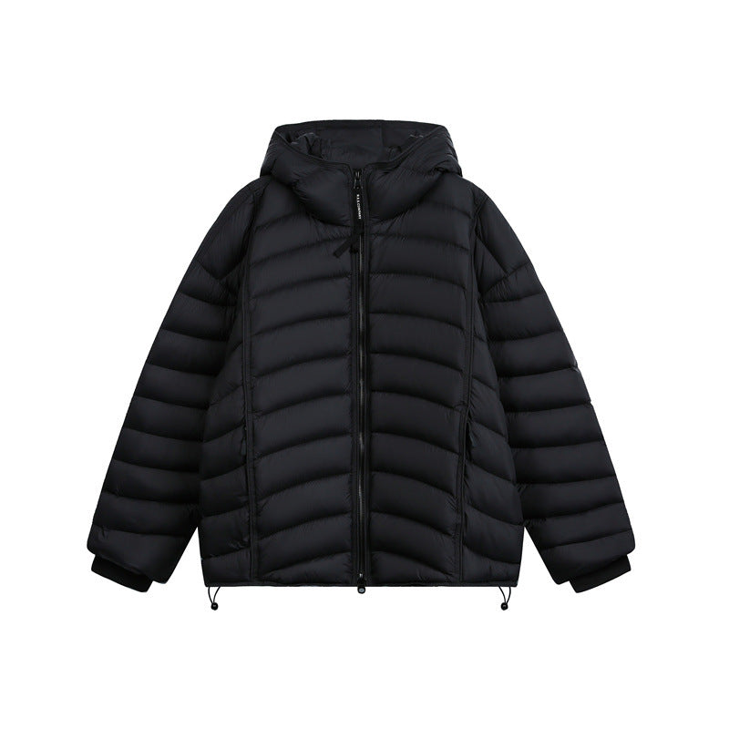 Damen Leichte Steppdaunenjacke mit Kapuze und verstellbarem Saum Nord Taschen