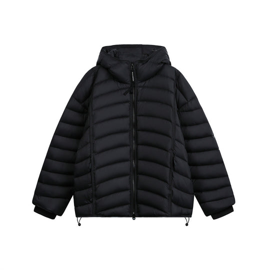 Damen Leichte Steppdaunenjacke mit Kapuze und verstellbarem Saum Nord Taschen