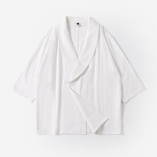 Unisex Oversize-Kimono-Jacke mit Schalkragen und Wickelverschluss Nord Taschen