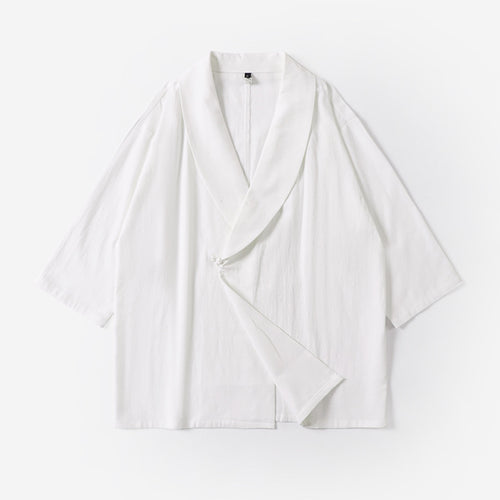 Unisex Oversize-Kimono-Jacke mit Schalkragen und Wickelverschluss Nord Taschen