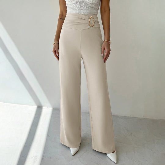 Damen Elegante High-Waist Palazzo-Hose Nord Taschen