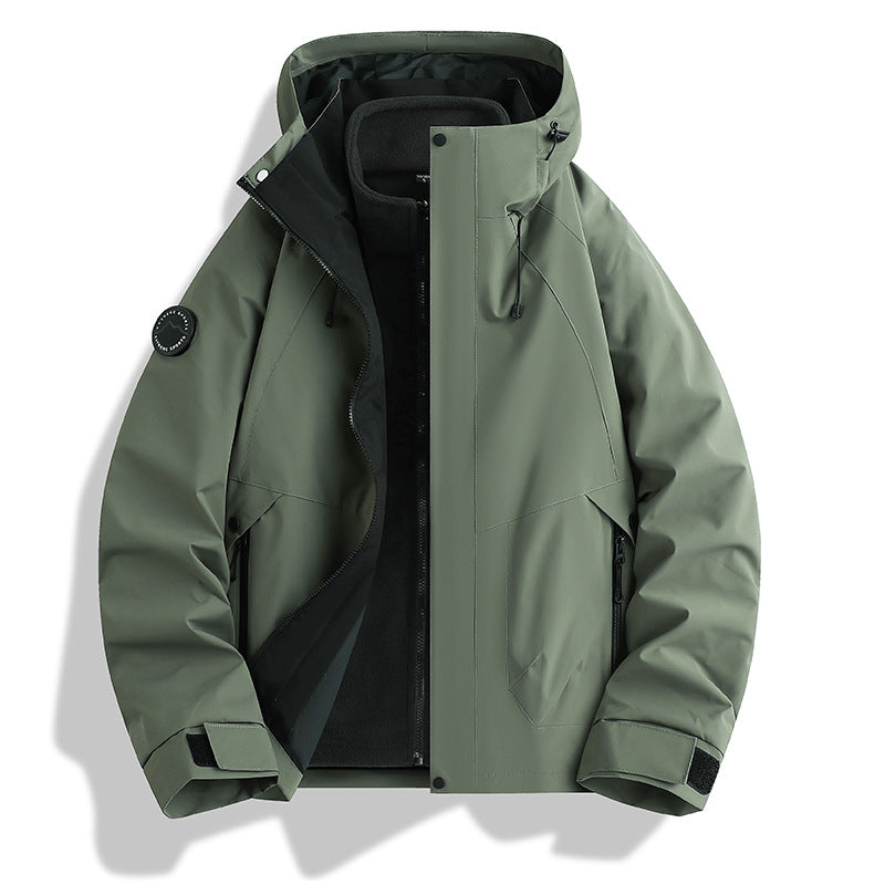 Herren wasserdichte Softshelljacke mit Kapuze und Fleece-Innenfutter Nord Taschen