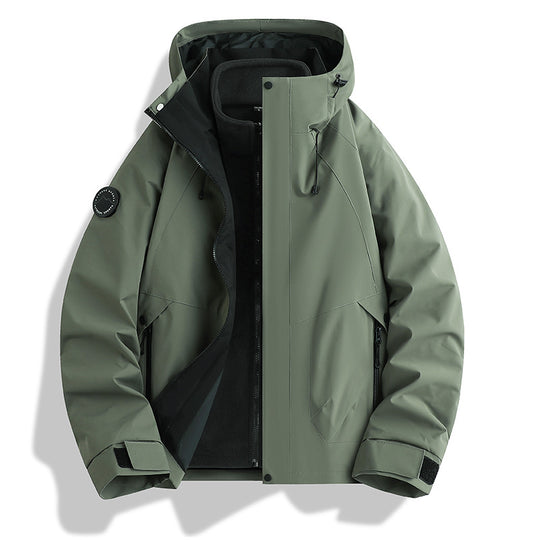 Herren wasserdichte Softshelljacke mit Kapuze und Fleece-Innenfutter Nord Taschen