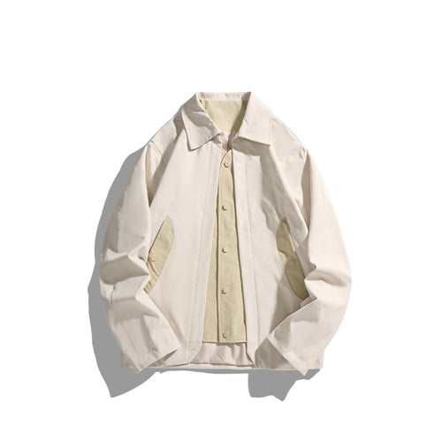 Herren leichte Freizeitjacke mit Hemdkragen, Druckknopfleiste und verdeckten Nahttaschen Nord Taschen