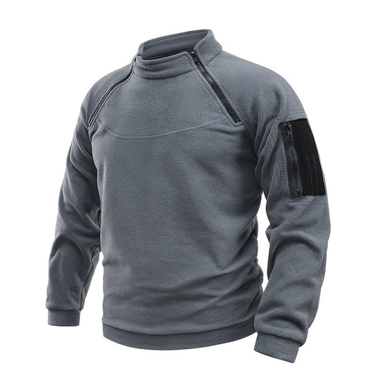 Herren Thermo-Funktionspullover im taktischen Stil mit Arm-Reißverschlusstasche Nord Taschen