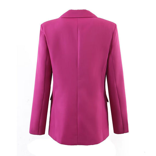 Damen Longline-Oversize-Blazer mit Schalkragen und Pattentaschen Nord Taschen