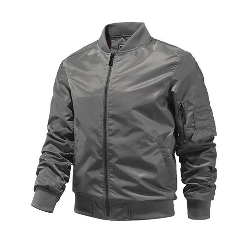 Herren leichte Nylon-Bomberjacke im Aviator-Utility-Stil mit Ärmeltasche Nord Taschen