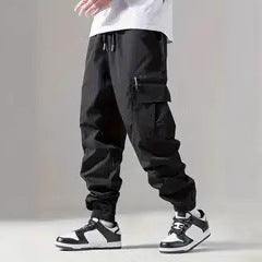 Herren Utility-Cargo-Jogginghose mit Tunnelzug, Knöchelbündchen & Reißverschluss-Beintasche Nord Taschen