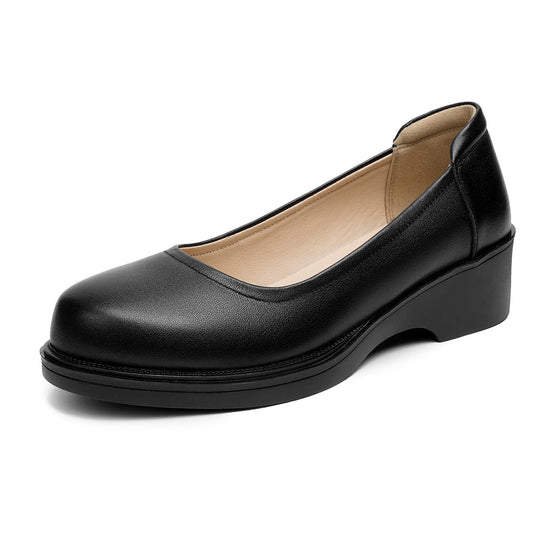 Damen Komfortable Ballerinas mit ergonomischem Fußbett und stabilem Blockabsatz