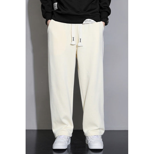 Herren Relaxed-Fit Jogginghose aus French-Terry mit weitem Bein und Tunnelzug Nord Taschen